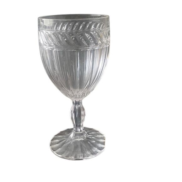 Vintage MIKASA Italian Countryside Crystal Goblet Glasses Water 7 1/8” Lot of 4 - Picture 9 of 16